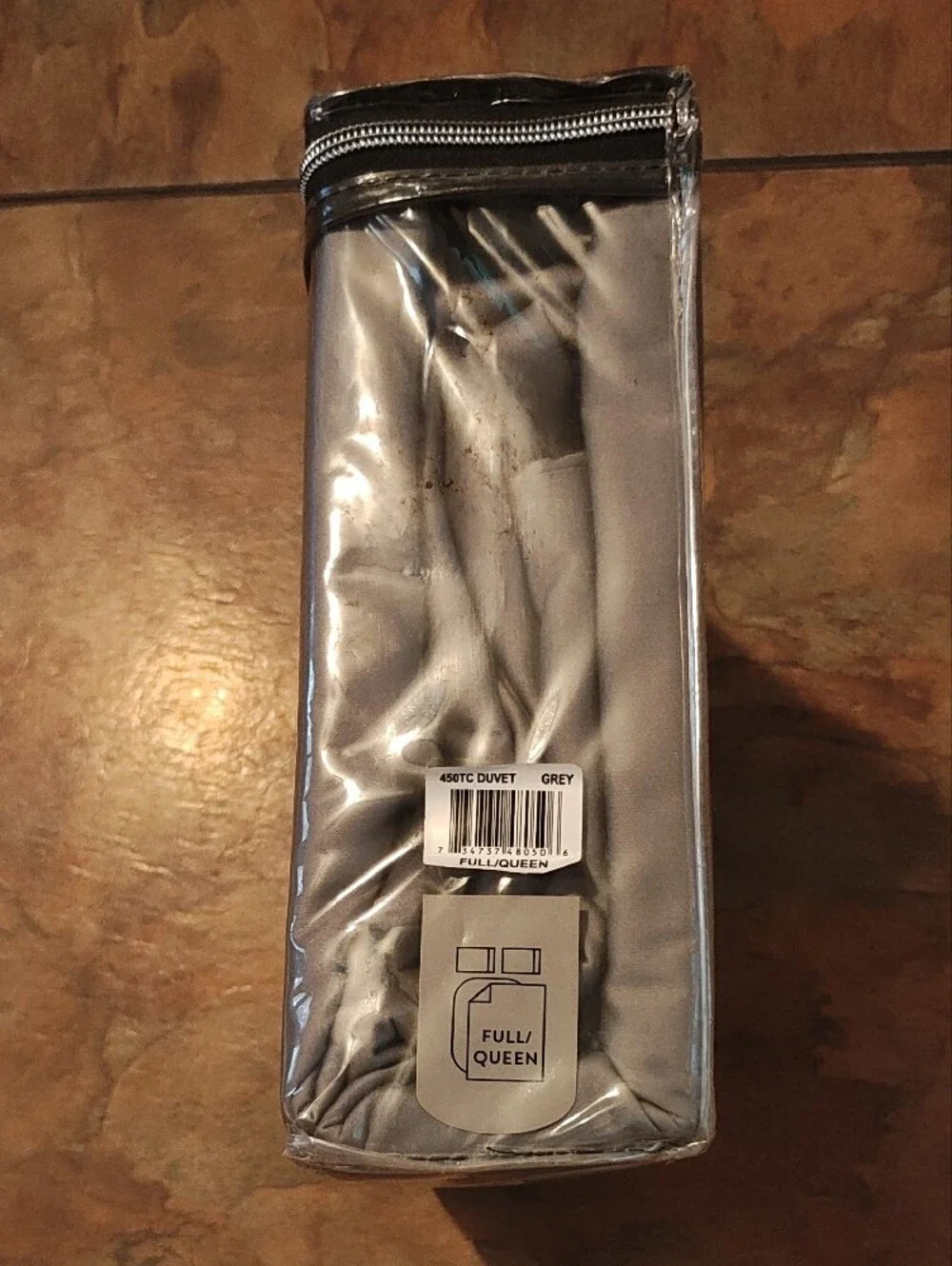 Bed Bath & Beyond 450-Thread Sateen Duvet Cover Set - Gray
